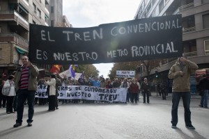 Manifestación pro Tren Convencional Cuenca