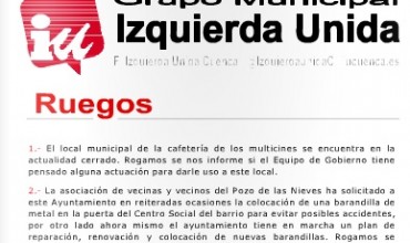 Mociones, ruegos y preguntas al Pleno del Ayuntamiento de Cuenca