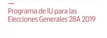 Programa IU para las Elecciones Generales 28A.