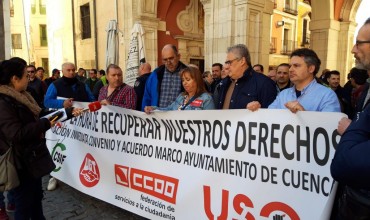Desde IU Cuenca apoyamos las movilizaciones de las y los trabajadores del ayuntamiento de Cuenca.